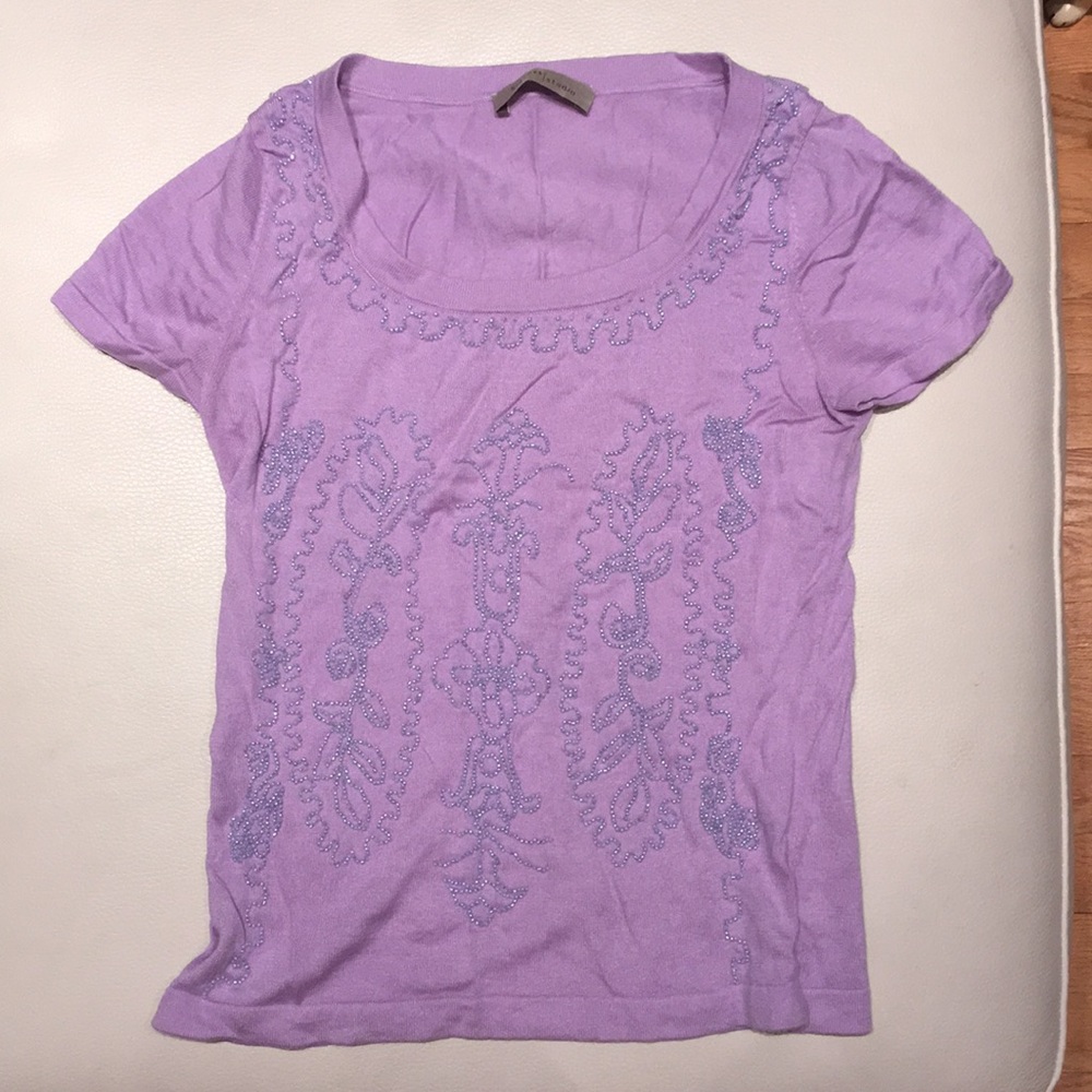 Kinross Purple Scoop Neck Sweater